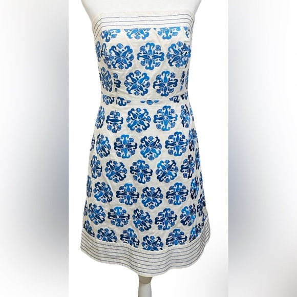 Womens Rare LILLY PULITZER Stunning heavily Embroidered fish Dress Size 6 - Picture 3 of 9